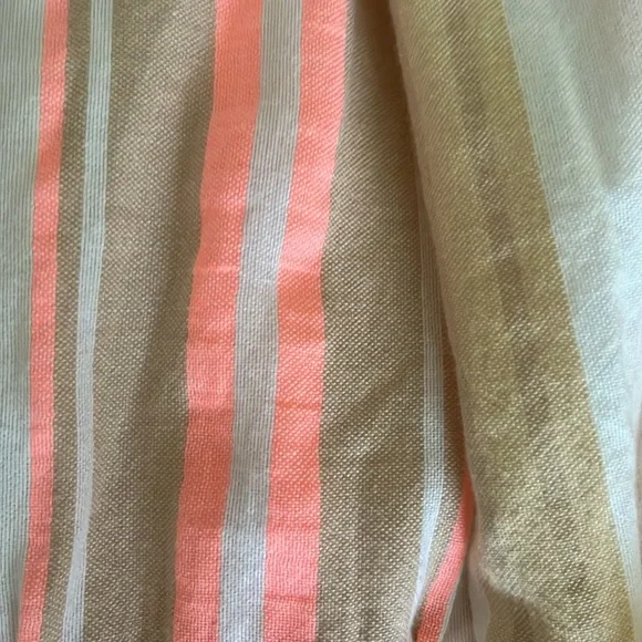 NWT Vineyard Vines coral & tan striped v neck dress sz medium - Picture 11 of 13
